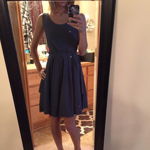 Short Backless Dress With Low-V Back