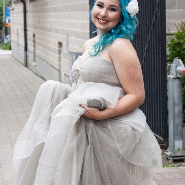 Dreaming Sweetheart Tulle Ruched Dress With Beading And Ruffles