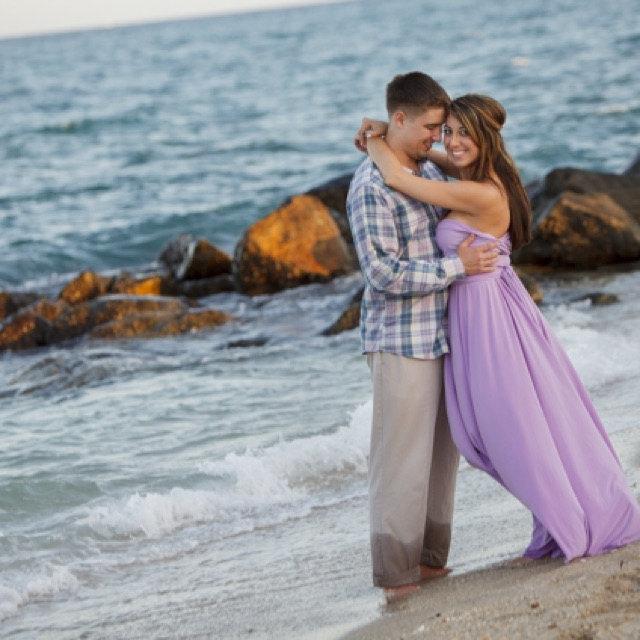 Lilac Floor-length Jersey Dress